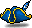 Blue Pole-Feather Hat